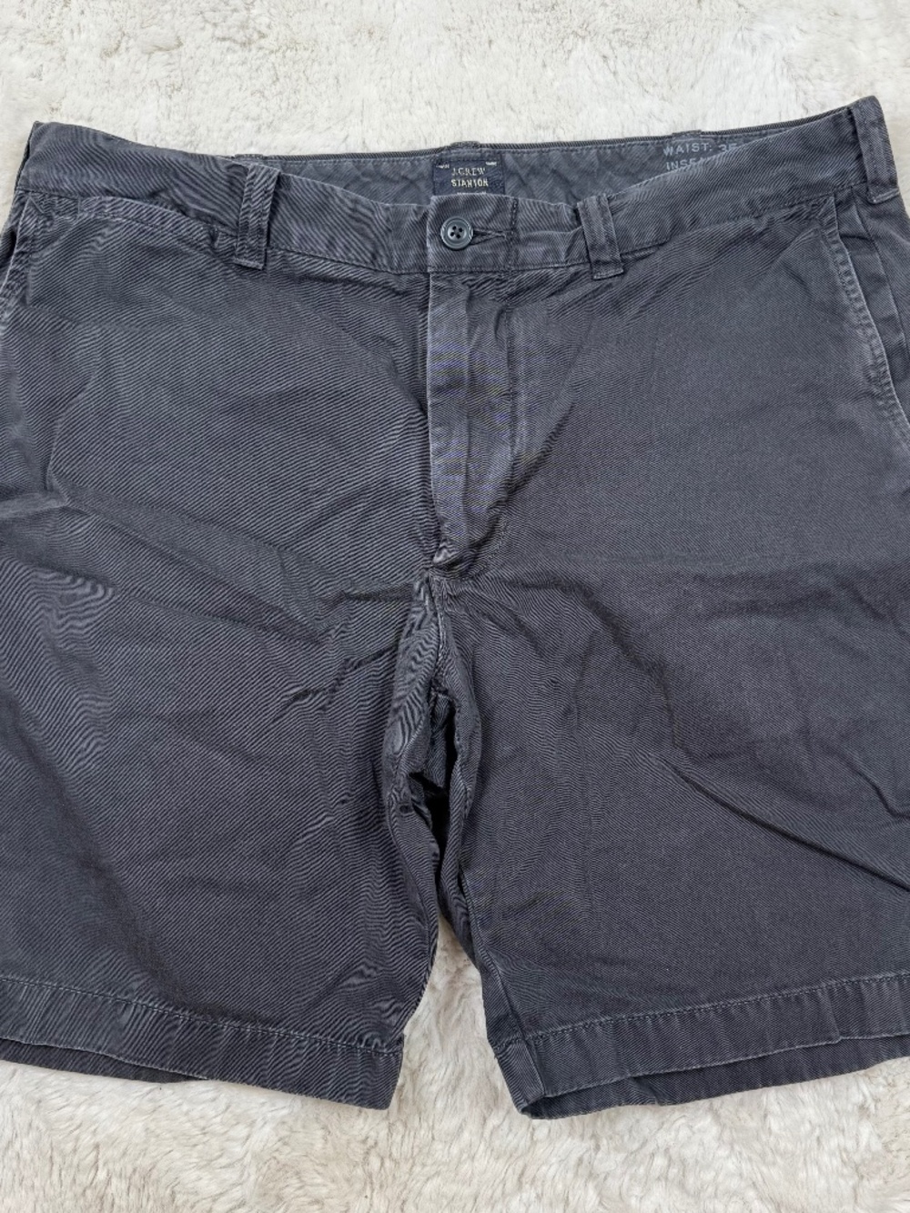 J. Crew Stanton Cotton Twill Shorts 9" Inseam Dark Grey Men's Waist 35